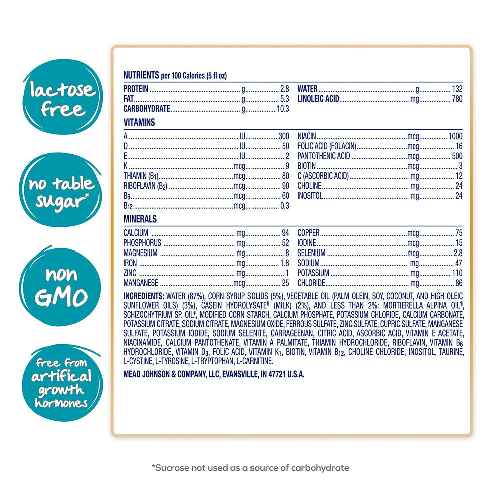 Enfamil Nutramigen Hypoallergenic Infant Baby Formula Liquid with Iron, 32 Oz