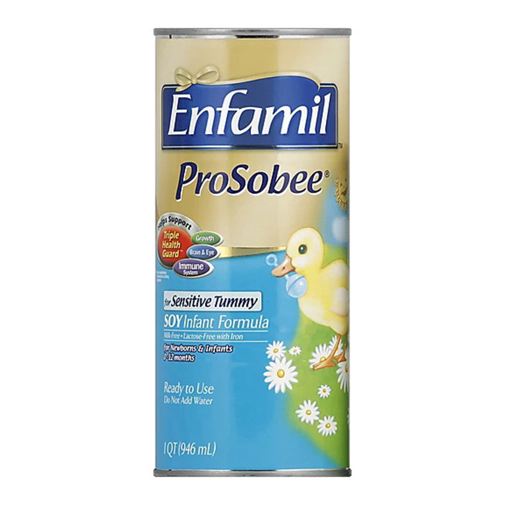 Enfamil ProSobee Soy Infant Formula Liquid Ready To Use, 32 oz, 4 Ea