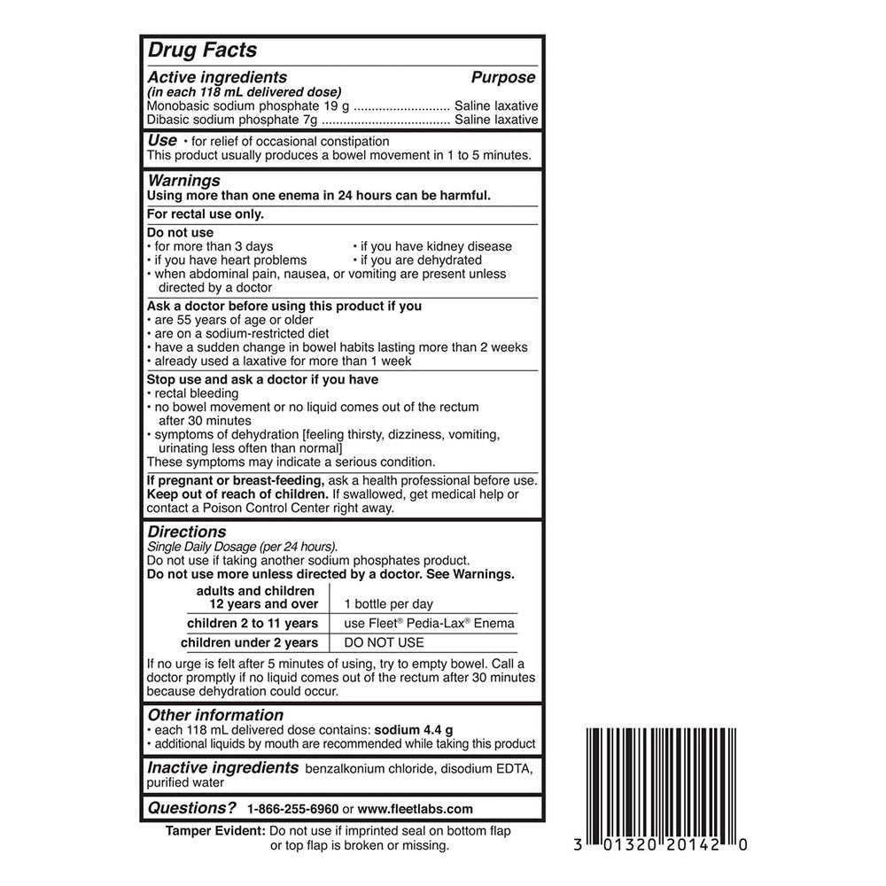 Fleet Laxative Saline Enema, Twin Pack - 9 Oz