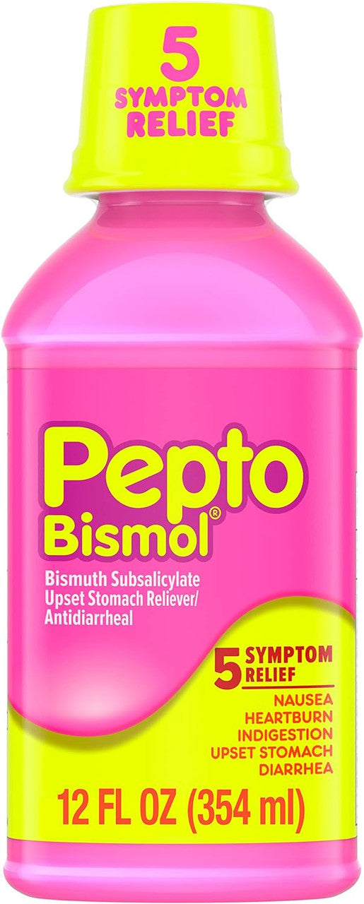 Pepto-Bismol Original Antidiarrheal, Upset Stomach Liquid, 12 Oz