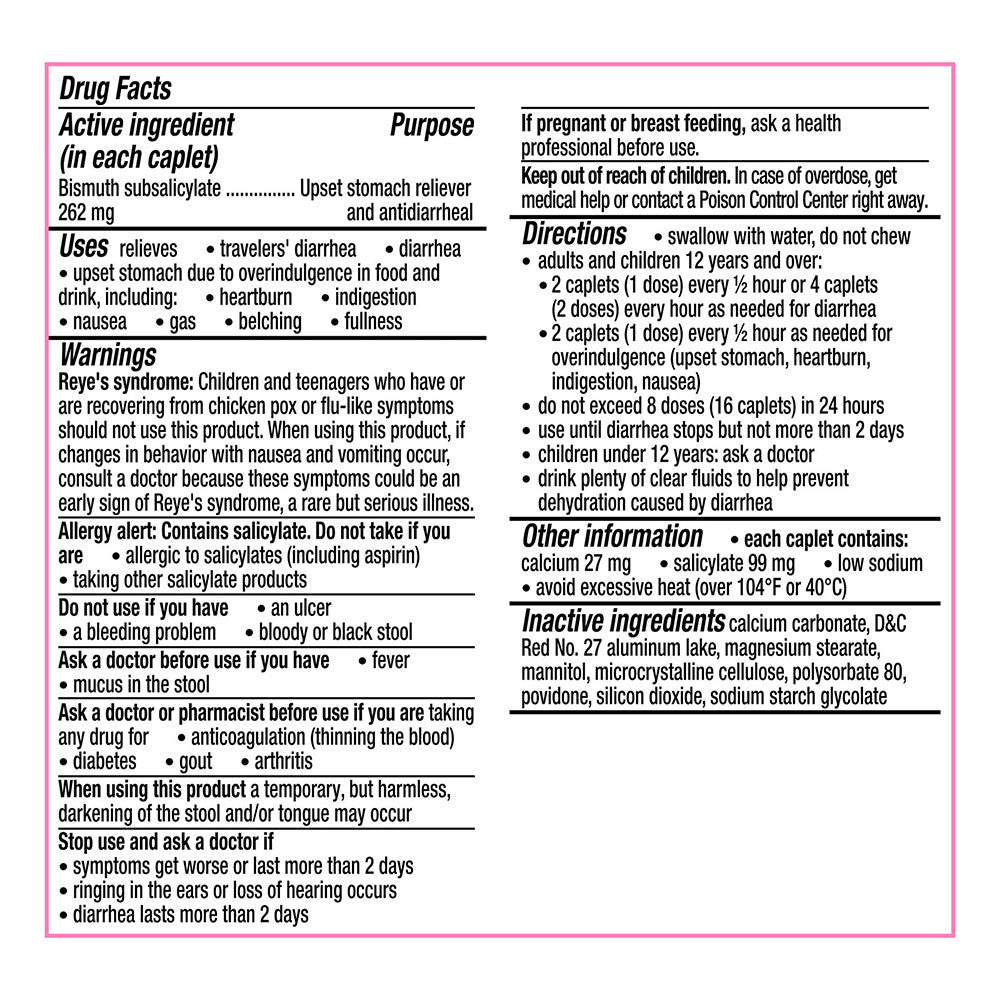 Pepto-Bismol Caplets Easy To Swallow, 40 Ea