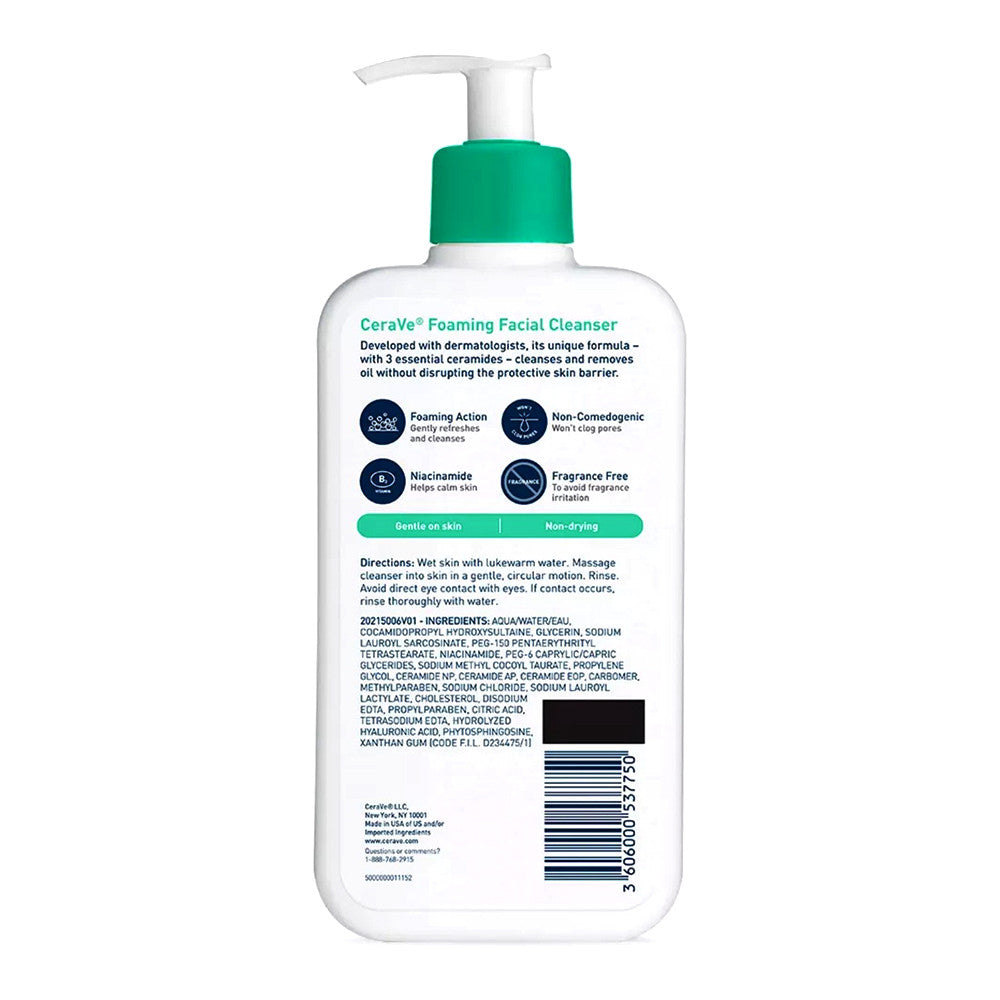 Cerave Foaming Facial Cleanser, 12 Oz