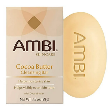 Ambi Skincare Cocoa Butter Cleansing Bar Soap, 3.5 Oz
