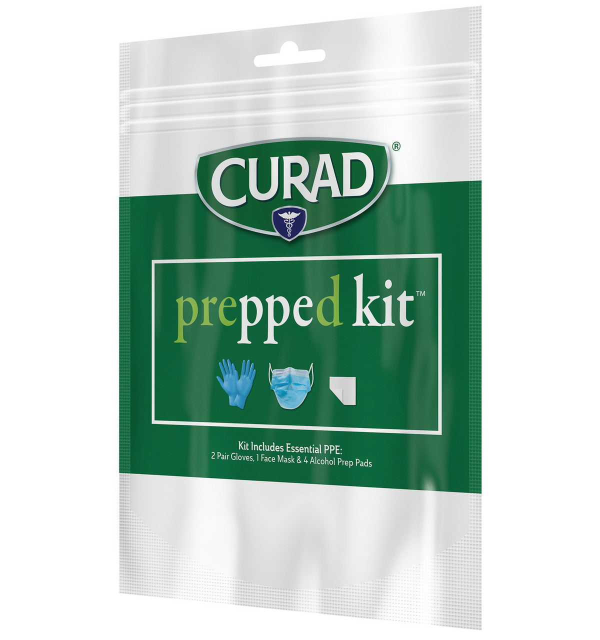 Curad Prepped Kit Includes 2 Pair Gloves, 1 Face Mask and 4 Alcohol Prep Pads, 1 Ea