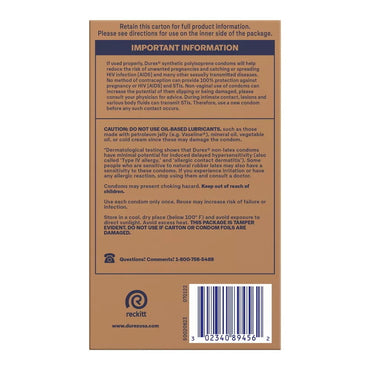 Durex RealFeel Non Latex Lubricated Condoms Regular Fit, 10 Ea