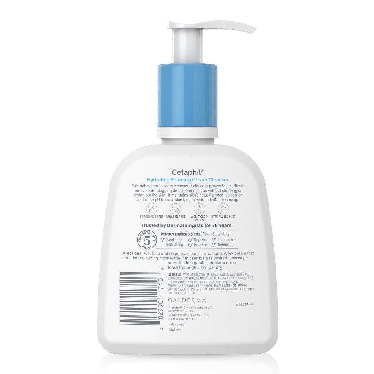 Cetaphil Hydrating Foaming Cream Cleanser, 8 Oz