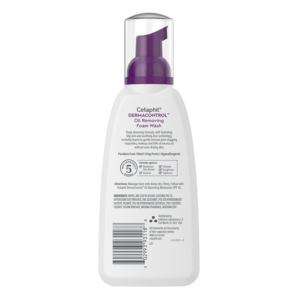 Cetaphil Derma Control Oil Control Foam Wash - 8 Oz