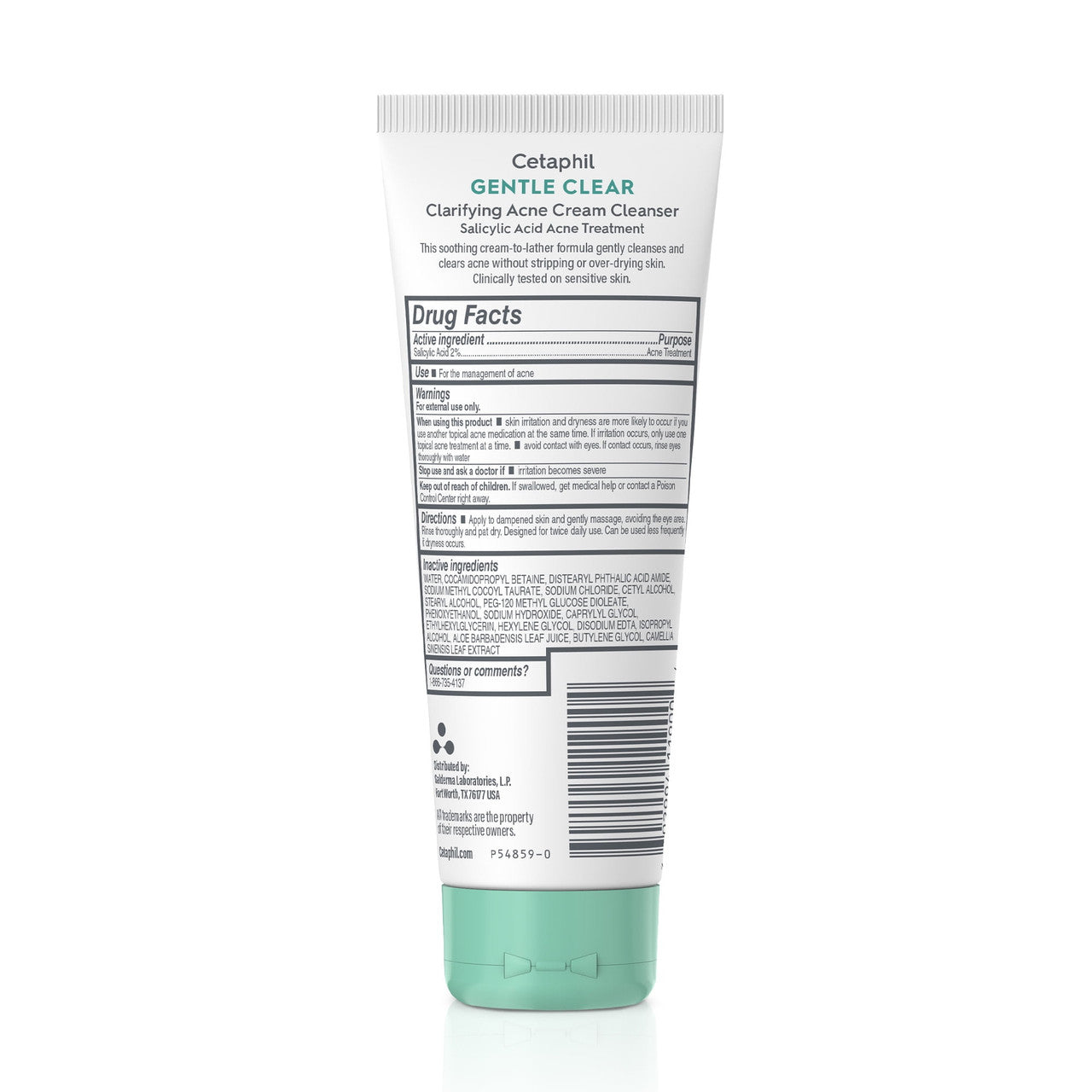 Cetaphil Gentle Clear Acne Face Wash Cream Facial Cleanser, 4.2 Oz