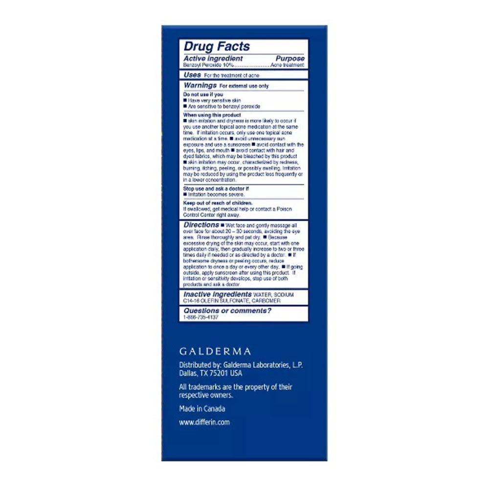Differin Maximum Strength Acne Face Wash, 5 Oz