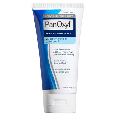 Panoxyl Acne Creamy Face Wash, Daily Control, 6 Oz