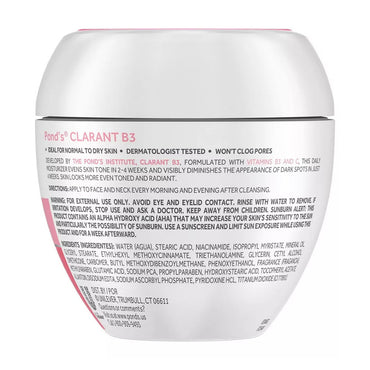 Ponds Clarant B3 Anti-Dark Spots Moisturizer Face Cream For Normal To Dry Skin, 7 Oz