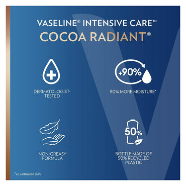 Vaseline I.C Cocoa Butter Deep Conditioning Rich Hydrating Moisturizing Lotion - 10 Oz