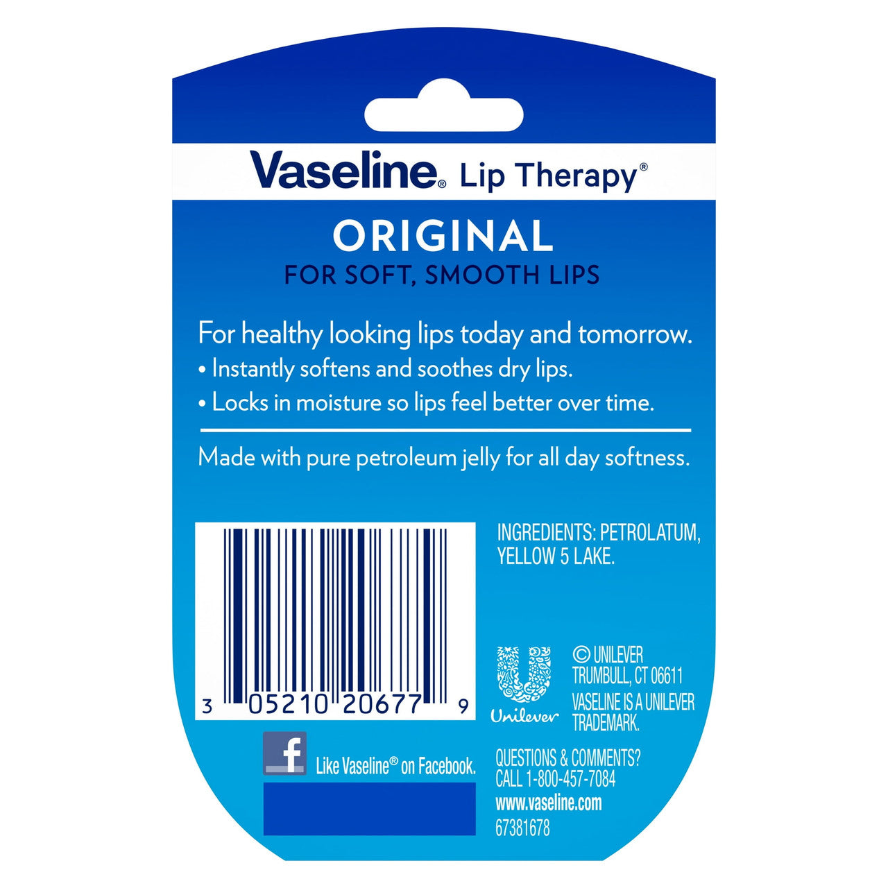 Vaseline Lip Therapy Original Soothing Lip Balm- 0.25 Oz