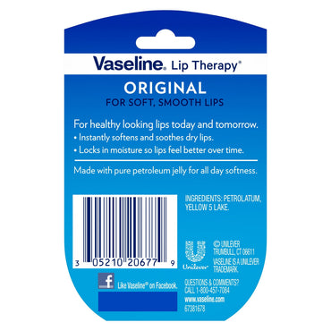Vaseline Lip Therapy Original Soothing Lip Balm- 0.25 Oz