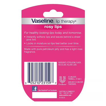 Vaseline Lip Therapy Rosy Lips - 0.25 Oz, 1 Ea