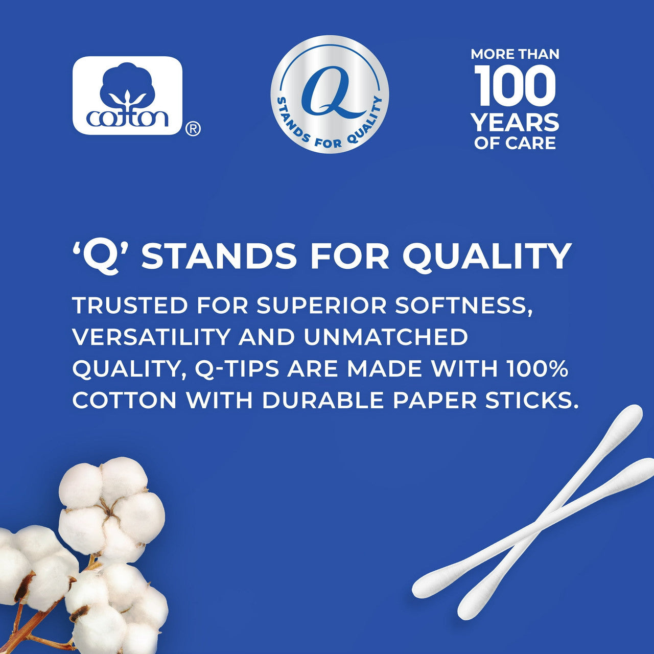 Q-Tips Antimicrobial Safety Cotton Swabs For Clean Ears, 375 Ea