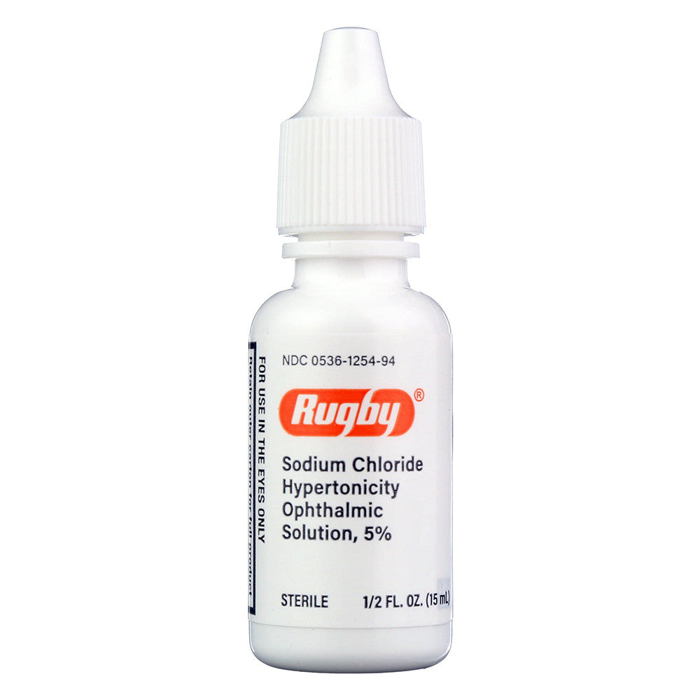 Rugby Sodium Chloride Ophthalmic Solution Eye Drops 5%, 0.5 Oz