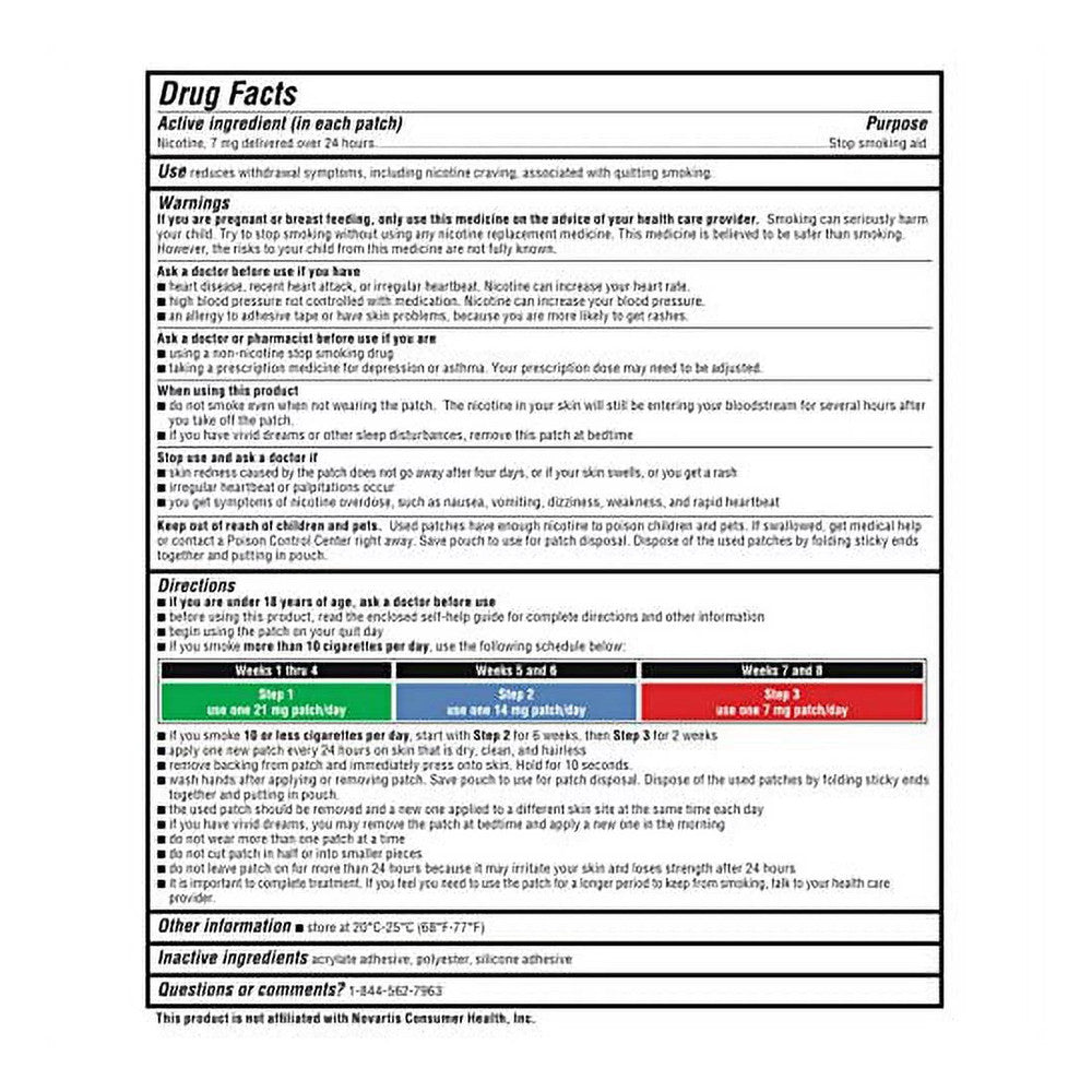 Rugby Step 3 Clear Nicotine Transdermal System 7 mg, Stop Smoking Aid Patches, 14 Ea