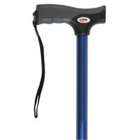 Carex Soft Grip Adjustable Folding Cane, Blue - 1 Ea