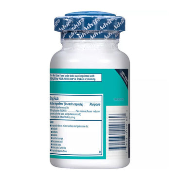 Advil Easy Open Cap Pain Reliever And Fever Reducer Liqui Gel Capsules, 160 Ea