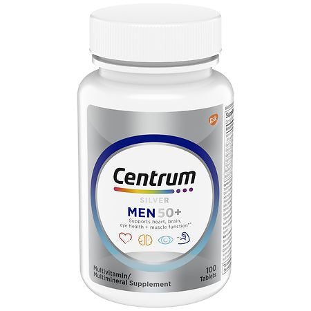 Centrum Silver Ultra Men's Multi Vitamin and Mineral Supplement Tablets, 100 Ea