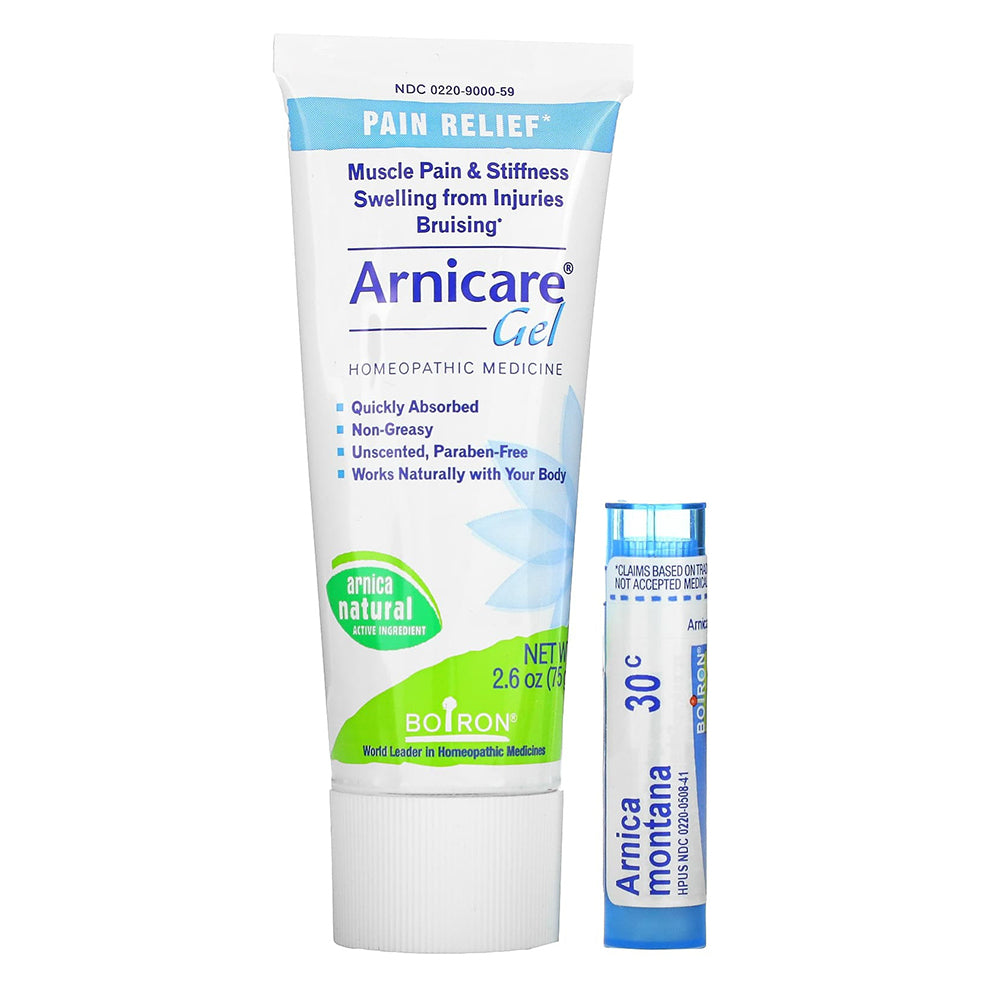 Boiron Arnicare Gel and Oral Pellets Homeopathic Pain Relief Comforting Soothing 2.6Oz (75g)