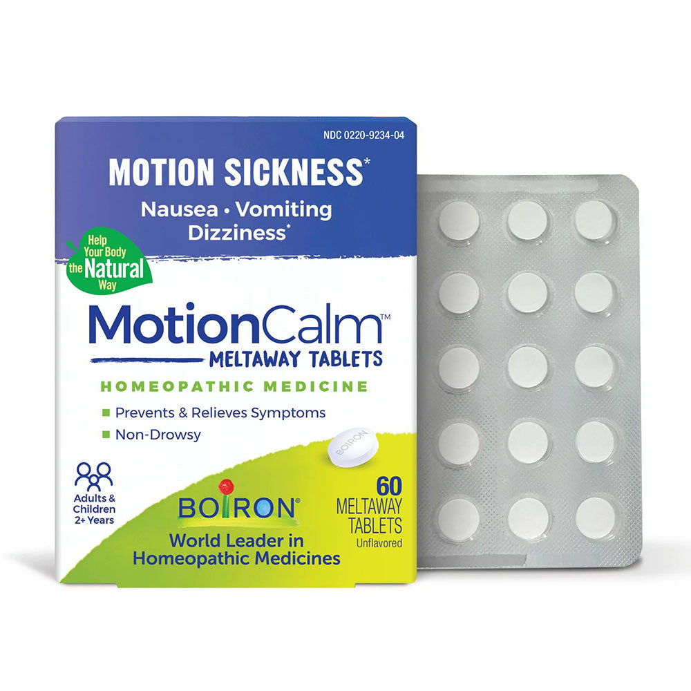 Boiron MotionCalm Tablets, Homeopathic Medicine Relief for Nausea, Vomiting and Dizziness, 60 Ea