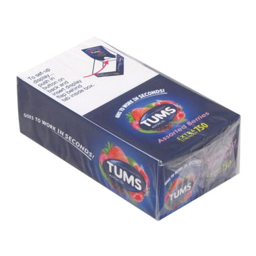 Tums Antacid Extra Strength Chewable Tablets, Assorted Berries, 12 Rolls