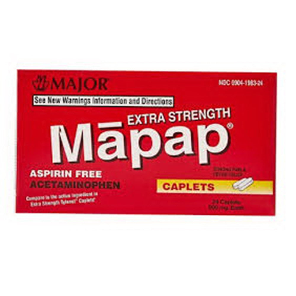 Major Pharmaceuticals Acetaminophen 500Mg Caplet, 50 Ea