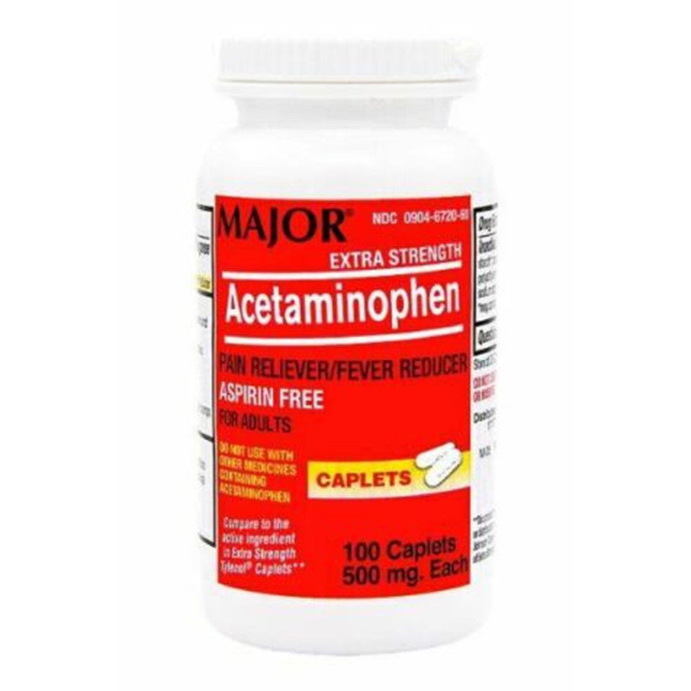 Major Acetaminophen 500Mg, 100 Caplets