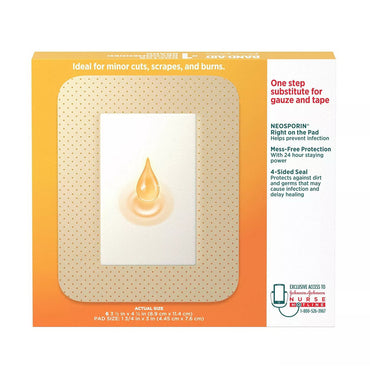 Band-Aid Infection Defense Large Adhesive Cover with Neosporin, 6 Ea