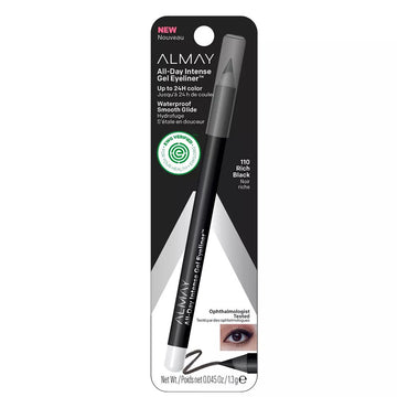 Almay All-Day Intense Gel Eyeliner, 110 Rich Black, 0.028 Oz