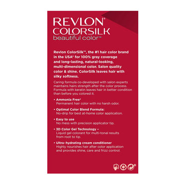 Revlon Colorsilk Beautiful Color Permanent Hair Color, Medium Ash Brown, 1 Ea