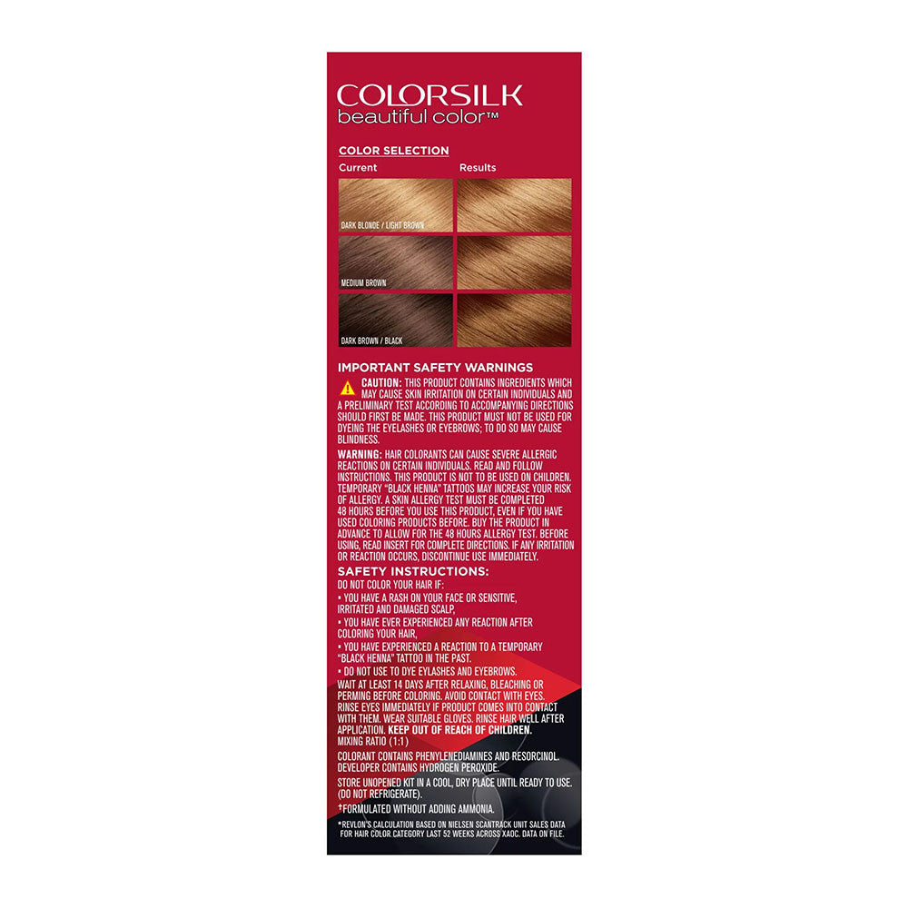 Revlon Colorsilk Beautiful Color Permanent Hair Color, Lightest Golden Brown, 1 Ea