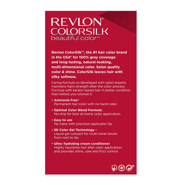 Revlon Colorsilk Beautiful Color Permanent Hair Color, Natural Blue Black, 1 Ea