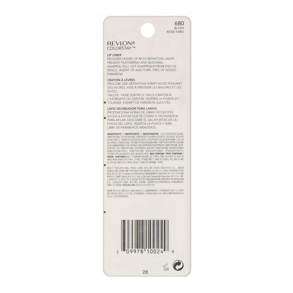 Revlon Colorstay Lipliner, Blush Rose Fard, 1 Ea