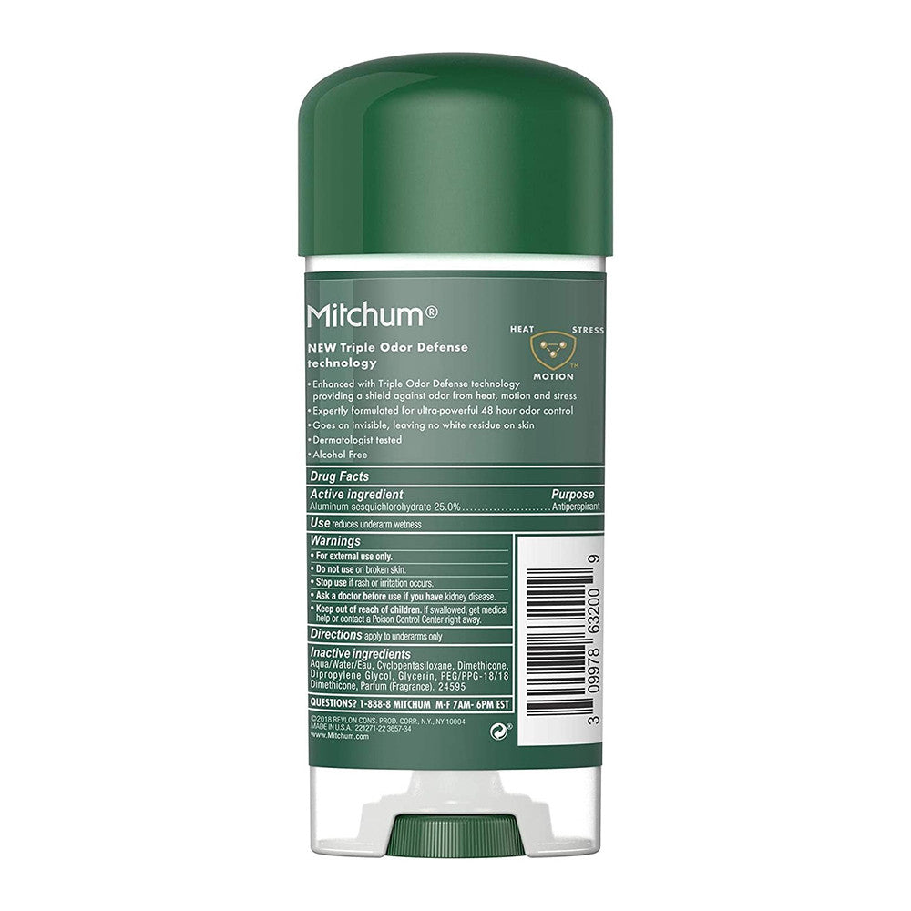 Mitchum Clear Gel Antiperspirant And Deodorant, Unscented - 3.4 Oz