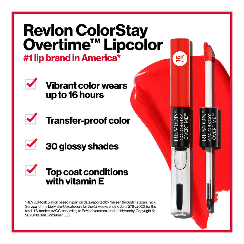 Revlon Colorstay Overtime Lip Color With Softflex, Stay Currant, 1 Ea