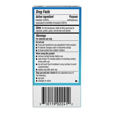 Alaway 12 hours Allergy Eye Itch Relief Drops, 0.34 Oz