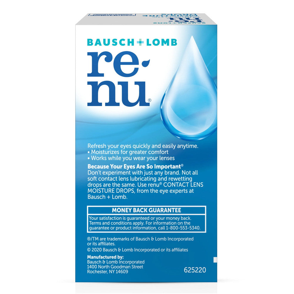 Bausch And Lomb Renu Multiplus Lubricating And Rewetting Drops, 8 Ml