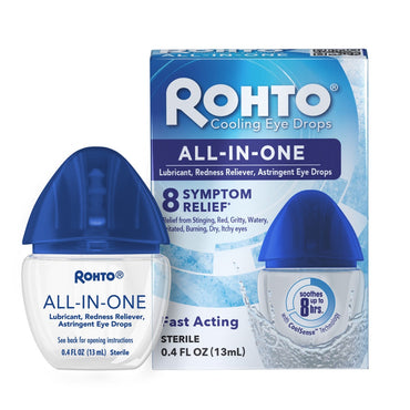 Rohto Ice All-in-one Multi-Symptom Relief Cooling Eye Drops, 13 Ml