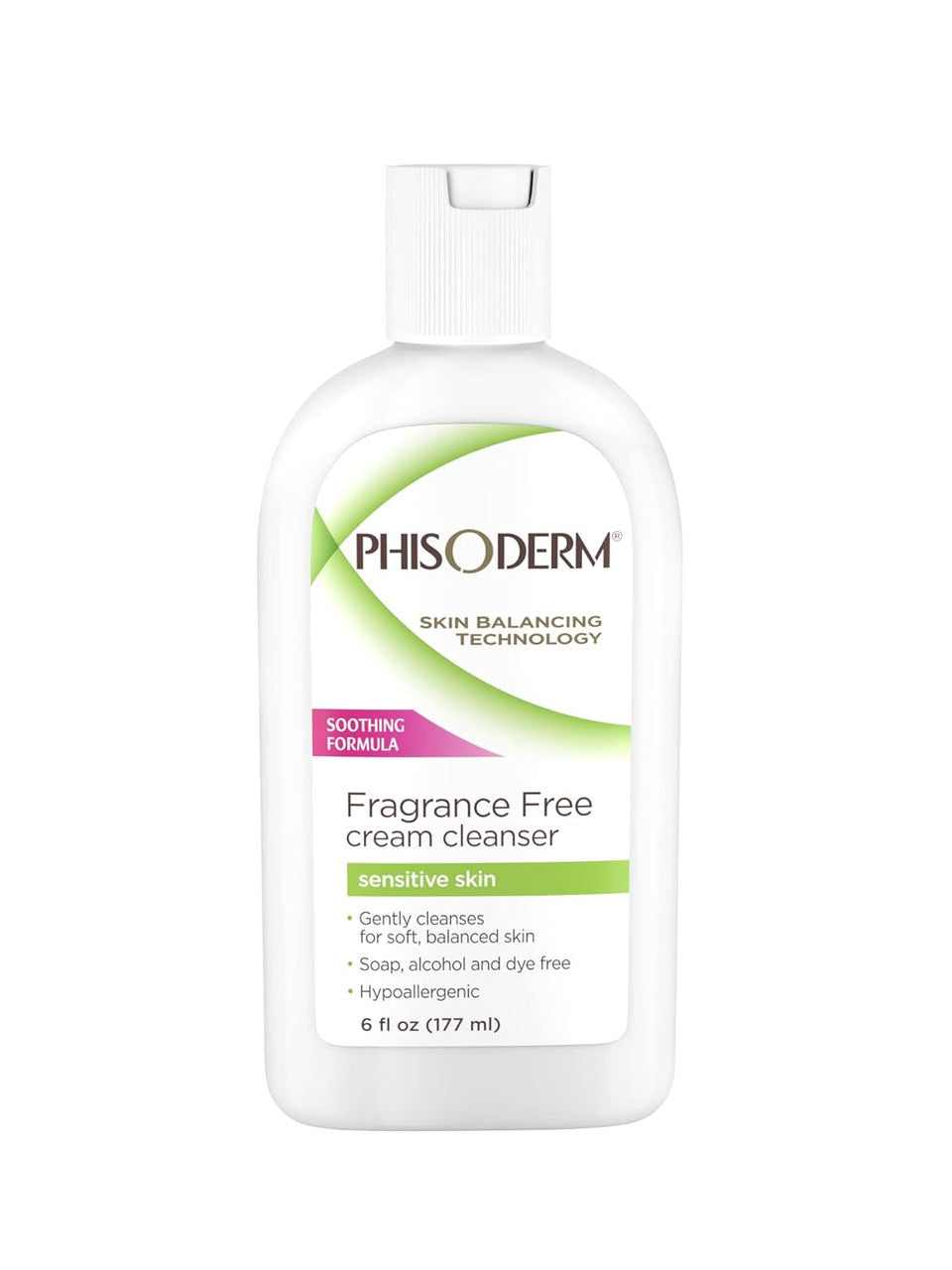 Phisoderm Fragrance Free Cream Cleanser, 6 Oz