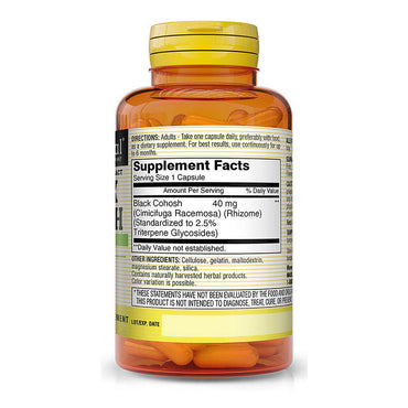 Mason Natural 40 Mg Black Cohosh Hot Flash Relief Capsules - 60 Ea