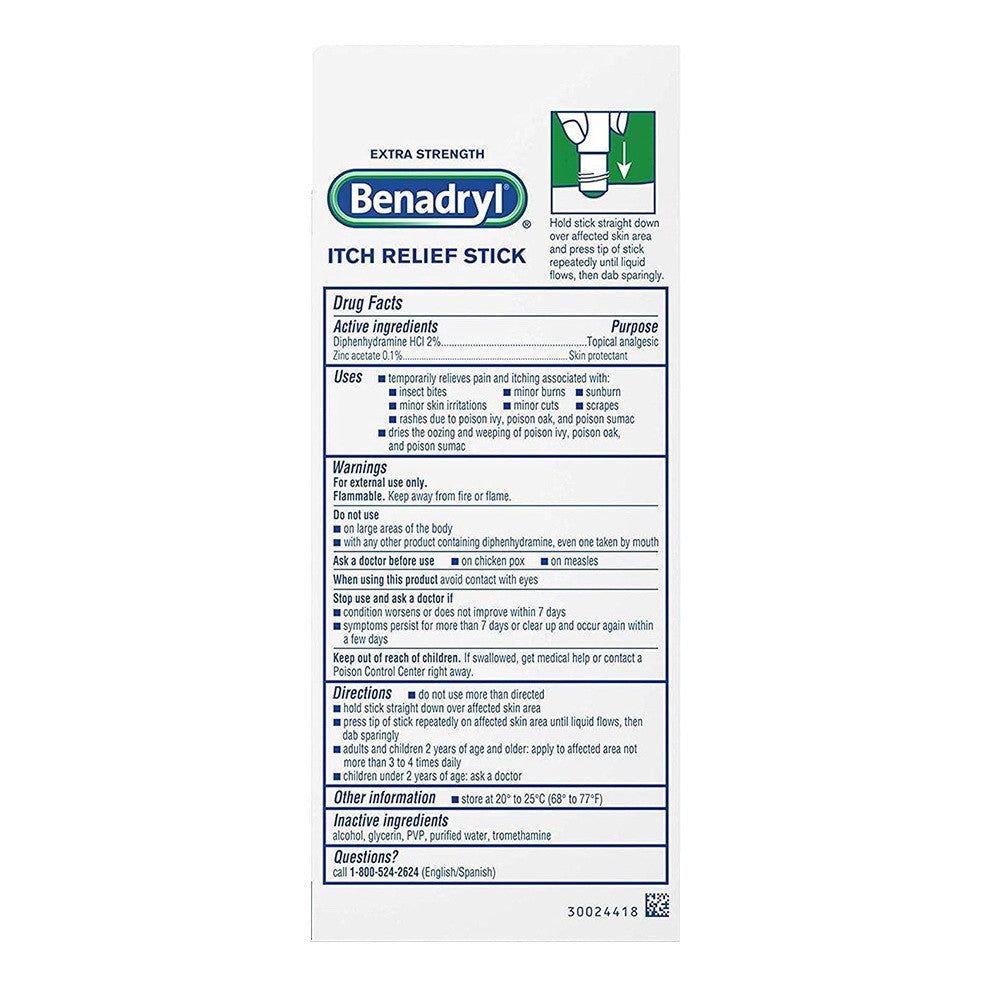Benadryl Extra Strength Cooling Spray For Itch Relief, - 2 Oz