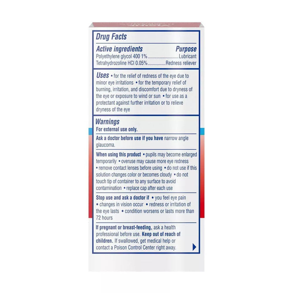 Visine Red Eye Hydrating Comfort Eye Drops, 0.5 Oz