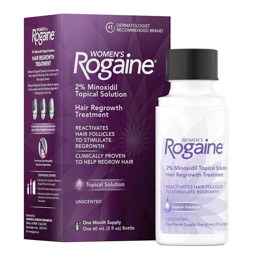 Womens Rogaine 2% Minoxidil Liquid Topical Solution for Hair Regrowth, 2 Oz