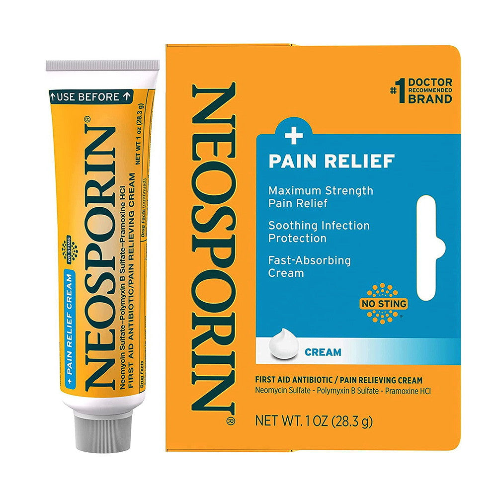 Neosporin Plus Pain Relief Maximum Strength First Aid Antibiotic Cream - 1 Oz