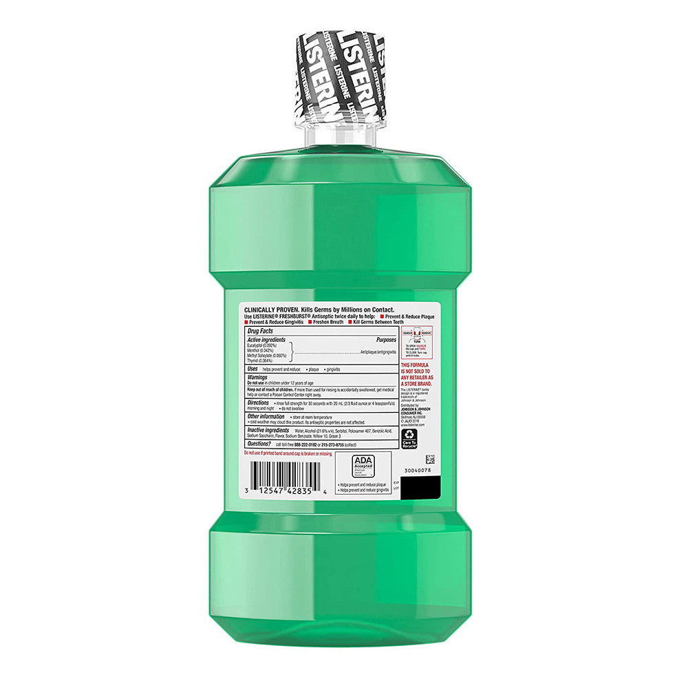 Listerine Freshburst Antiseptic Mouthwash, 1 Liter