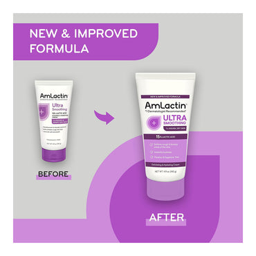 AmLactin Ultra Smoothing Intensely Hydrating And Moisturizing Cream For Dry Skin, Unscented, 4.9 Oz