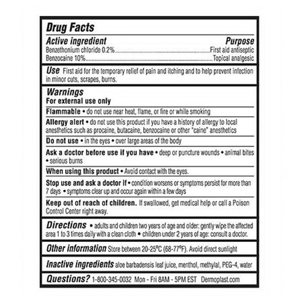 Dermoplast Wound Wipes 3 in 1 Medicated Cloths Relieves Pain, 10 Ea